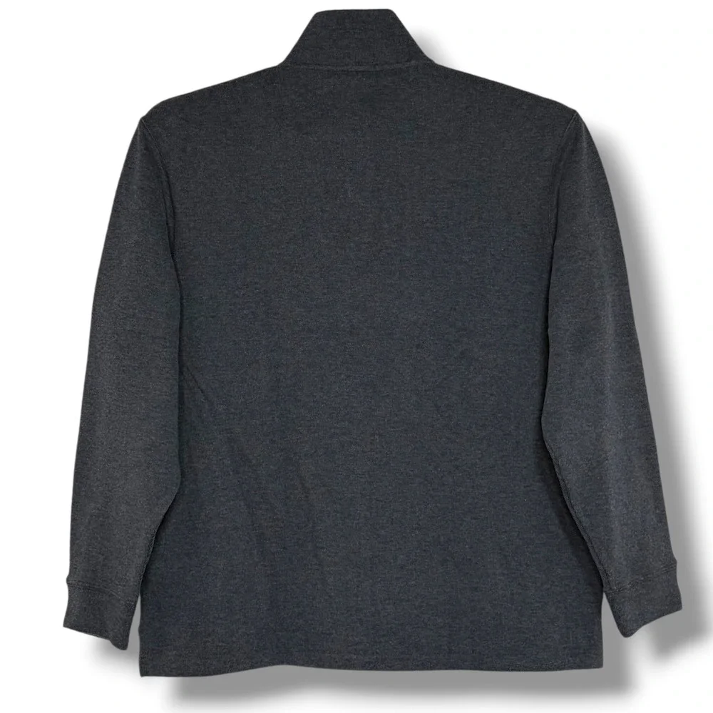 POLO Ralph‎ Lauren Men XXL Grey Quarter Zip Pullover Sweatshirt Flesh Pony NEW